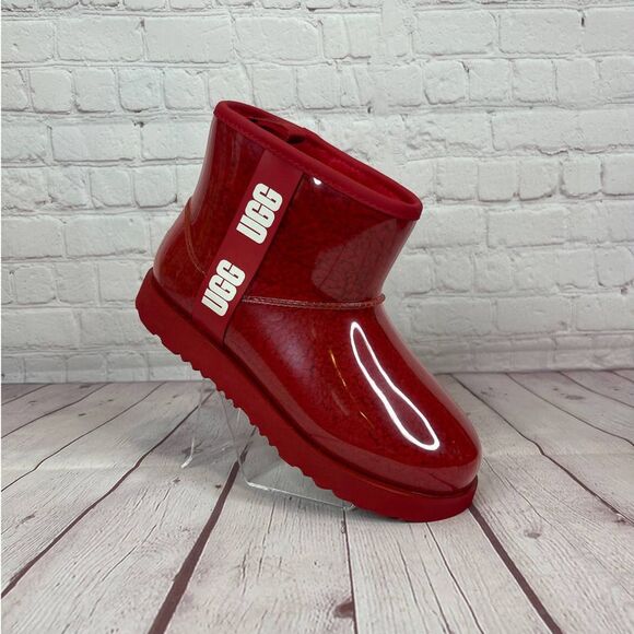 UGG Shoes - Ugg Classic Samba Red Mini Clear Waterproof Boots Women’s Size 6 (S/N 1112386K)